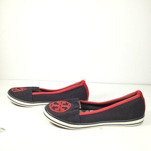 Tory Burch Slip On Flats Blue/Red Size 5